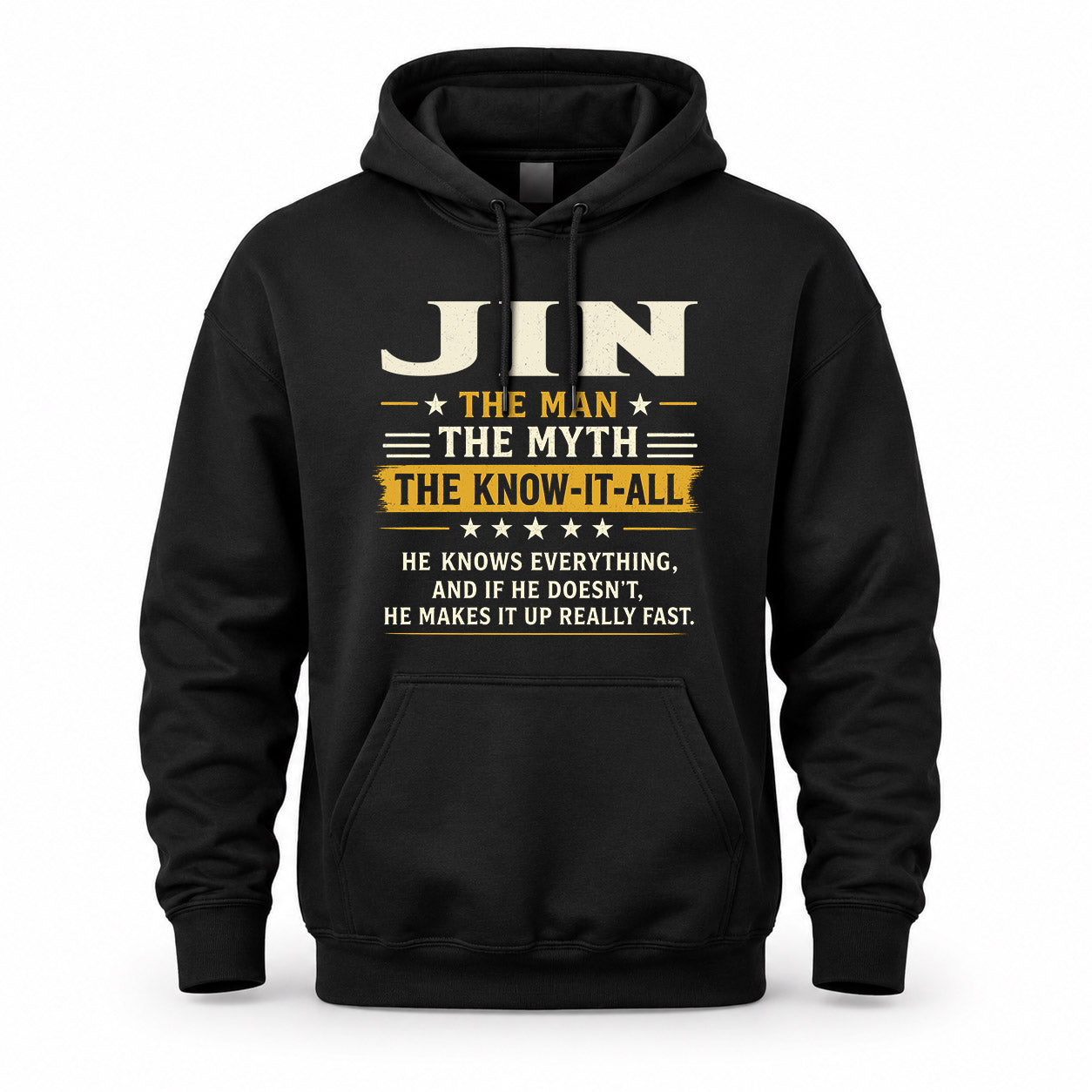 JIN TM90-K04-125 - NAME Legendary Know-It-All Personalized Funny Shirt