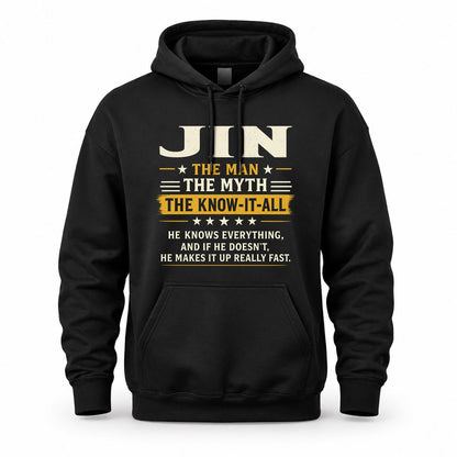 JIN TM90-K04-125 - NAME Legendary Know-It-All Personalized Funny Shirt