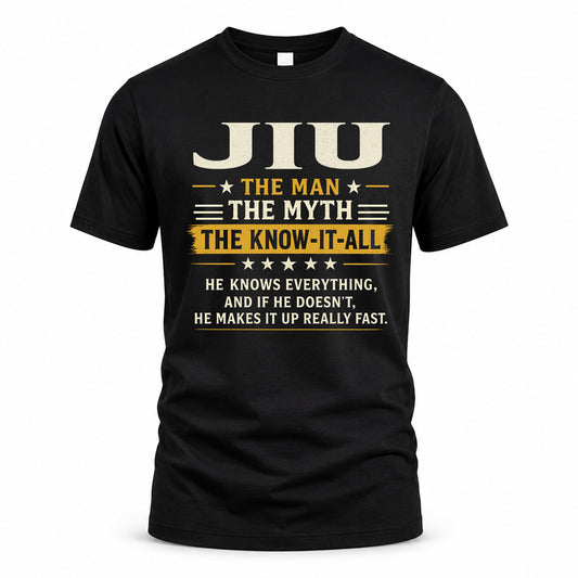 JIU TM90-K04-125 - NAME Legendary Know-It-All Personalized Funny Shirt