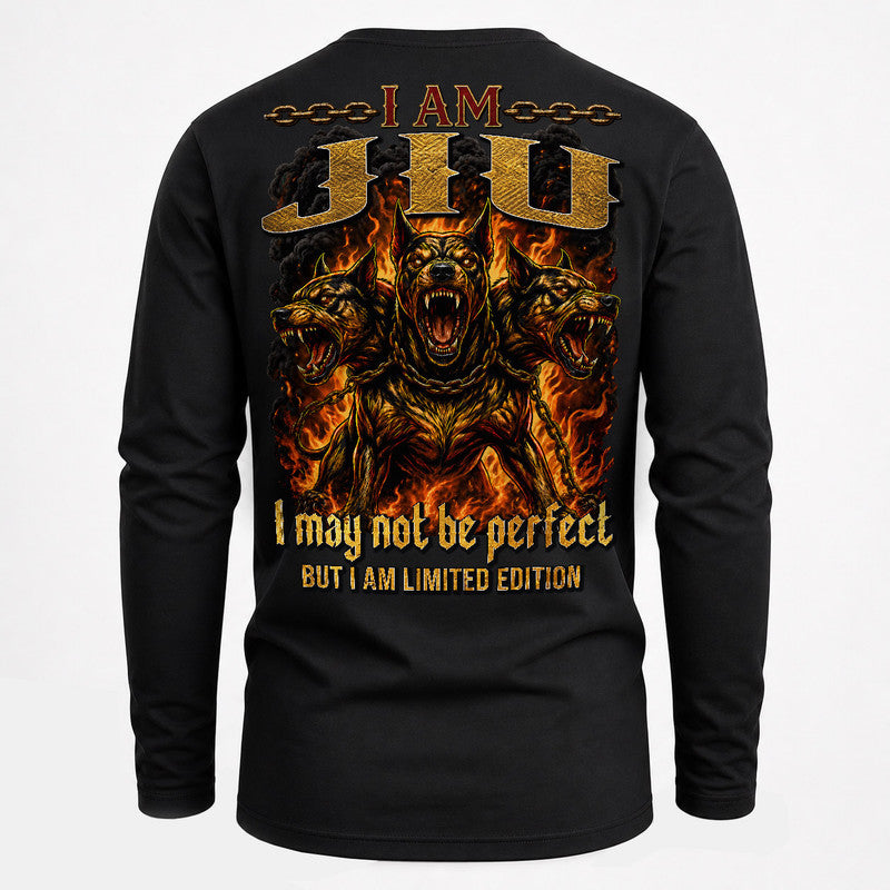 JIU MP88-F2-168–Personalized Bold Quote Apparel “I Am NAME I May Not Be Perfect But I Am Limited Edition