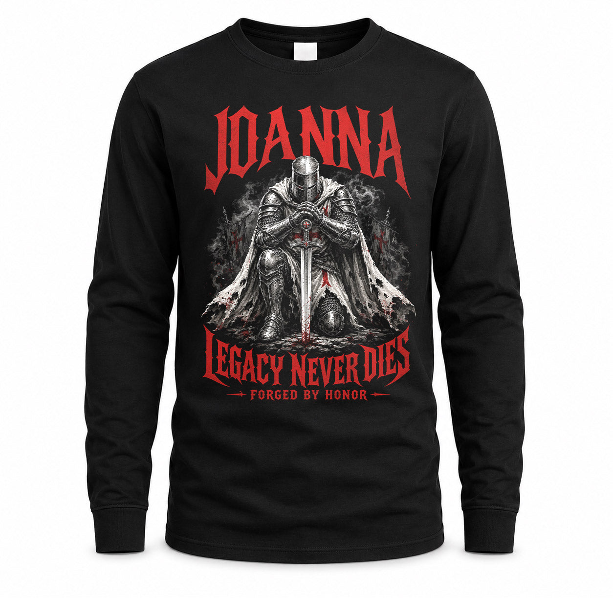 JOANNA HS90-K04-109 - NAME Legacy Never Dies Forged By Honor Personalized Knight