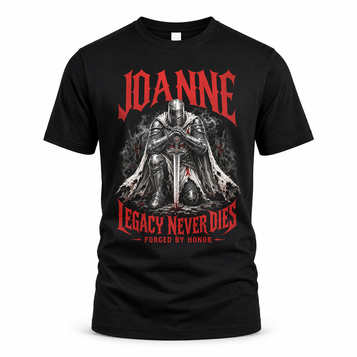 JOANNE HS90-K04-109 - NAME Legacy Never Dies Forged By Honor Personalized Knight