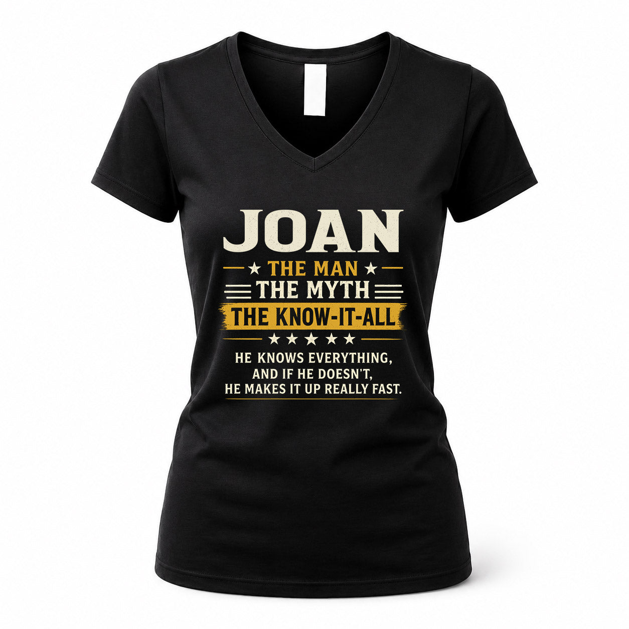 JOAN TM90-K04-125 - NAME Legendary Know-It-All Personalized Funny Shirt