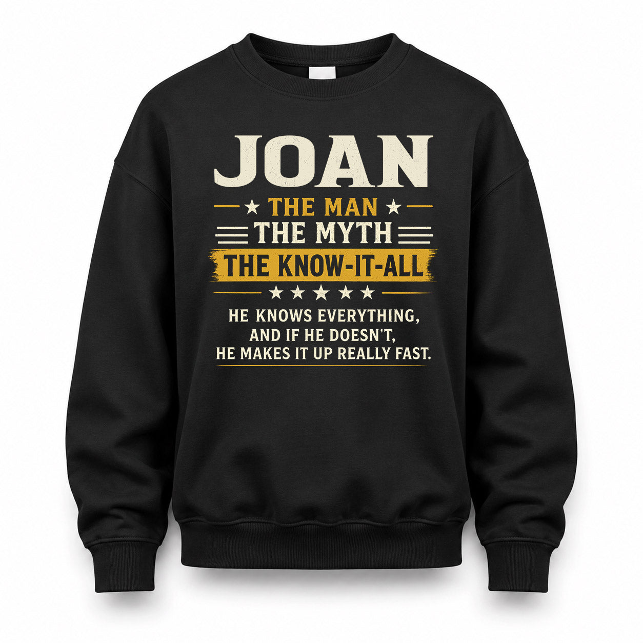 JOAN TM90-K04-125 - NAME Legendary Know-It-All Personalized Funny Shirt