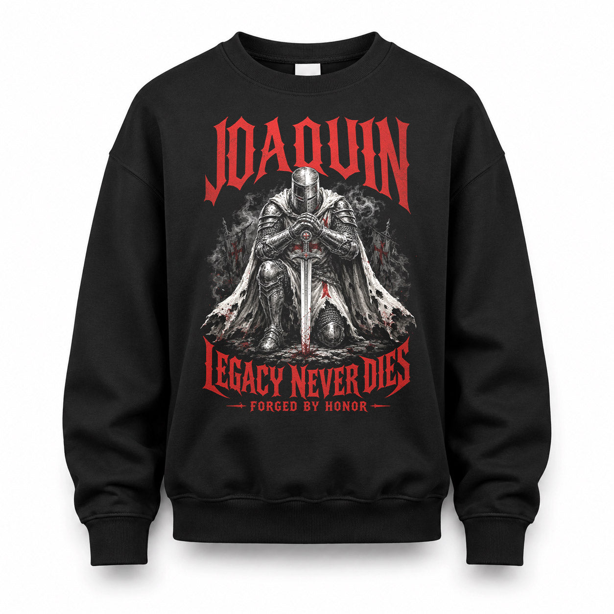 JOAQUIN HS90-K04-109 - NAME Legacy Never Dies Forged By Honor Personalized Knight