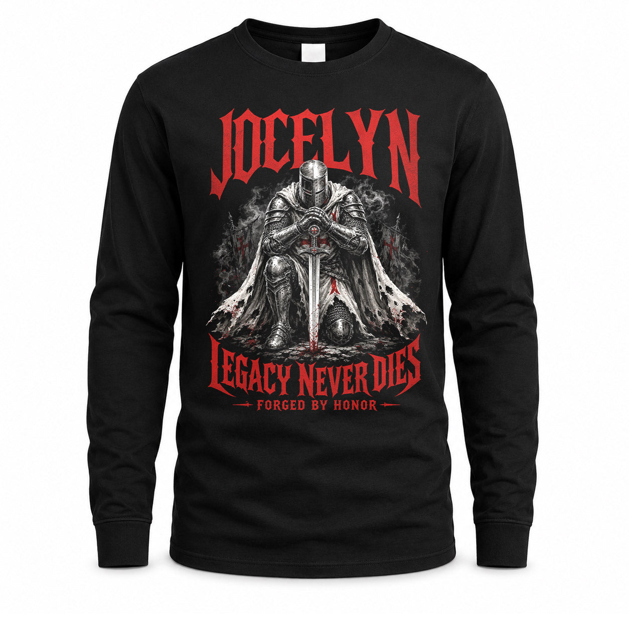 JOCELYN HS90-K04-109 - NAME Legacy Never Dies Forged By Honor Personalized Knight