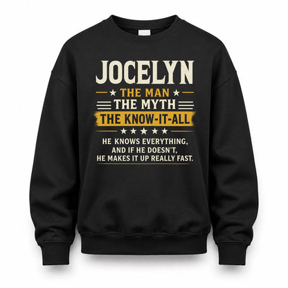 JOCELYN TM90-K04-125 - NAME Legendary Know-It-All Personalized Funny Shirt