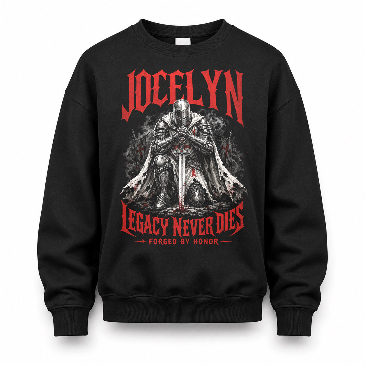 JOCELYN HS90-K04-109 - NAME Legacy Never Dies Forged By Honor Personalized Knight