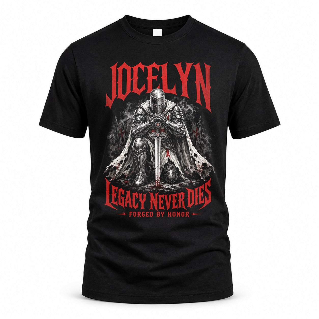 JOCELYN HS90-K04-109 - NAME Legacy Never Dies Forged By Honor Personalized Knight