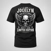 JOCELYN P01-K24-229 – Personalized Skull Graphic Apparel “I Am NAME I May Not Be Perfect But I Am Limited Edition”