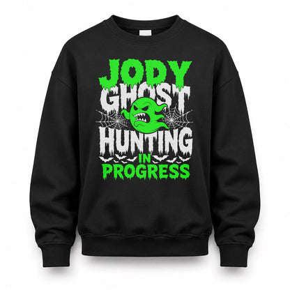 JODY HW22-K06-109 - NAME Ghost Hunting In Progress Personalized Halloween Shirt