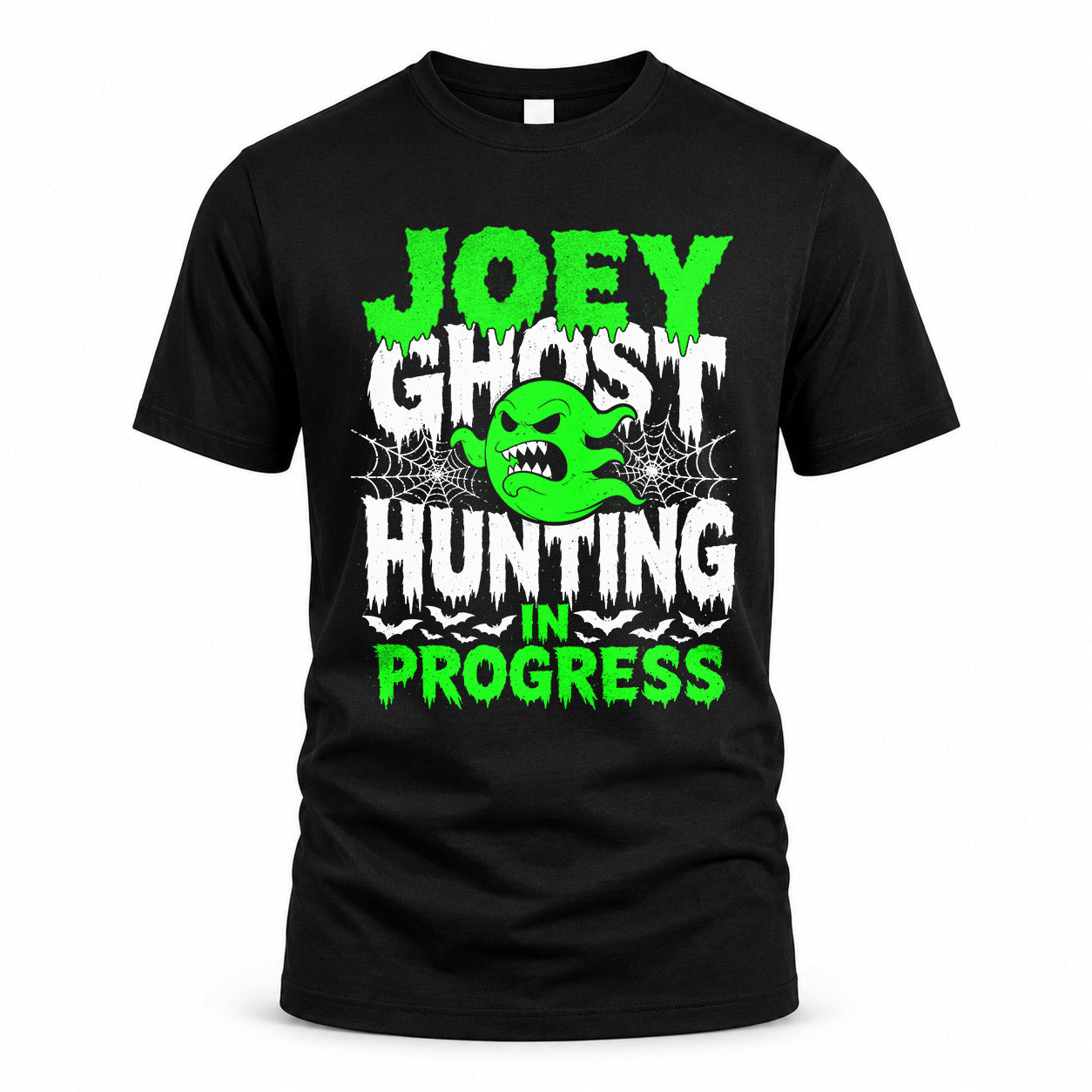 JOEY HW22-K06-109 - NAME Ghost Hunting In Progress Personalized Halloween Shirt