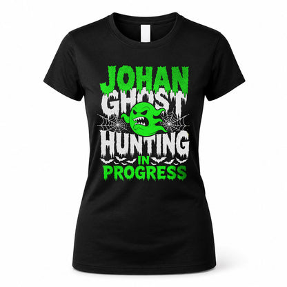 JOHAN HW22-K06-109 - NAME Ghost Hunting In Progress Personalized Halloween Shirt