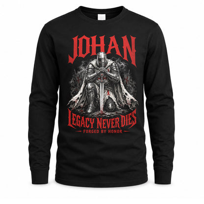 JOHAN HS90-K04-109 - NAME Legacy Never Dies Forged By Honor Personalized Knight