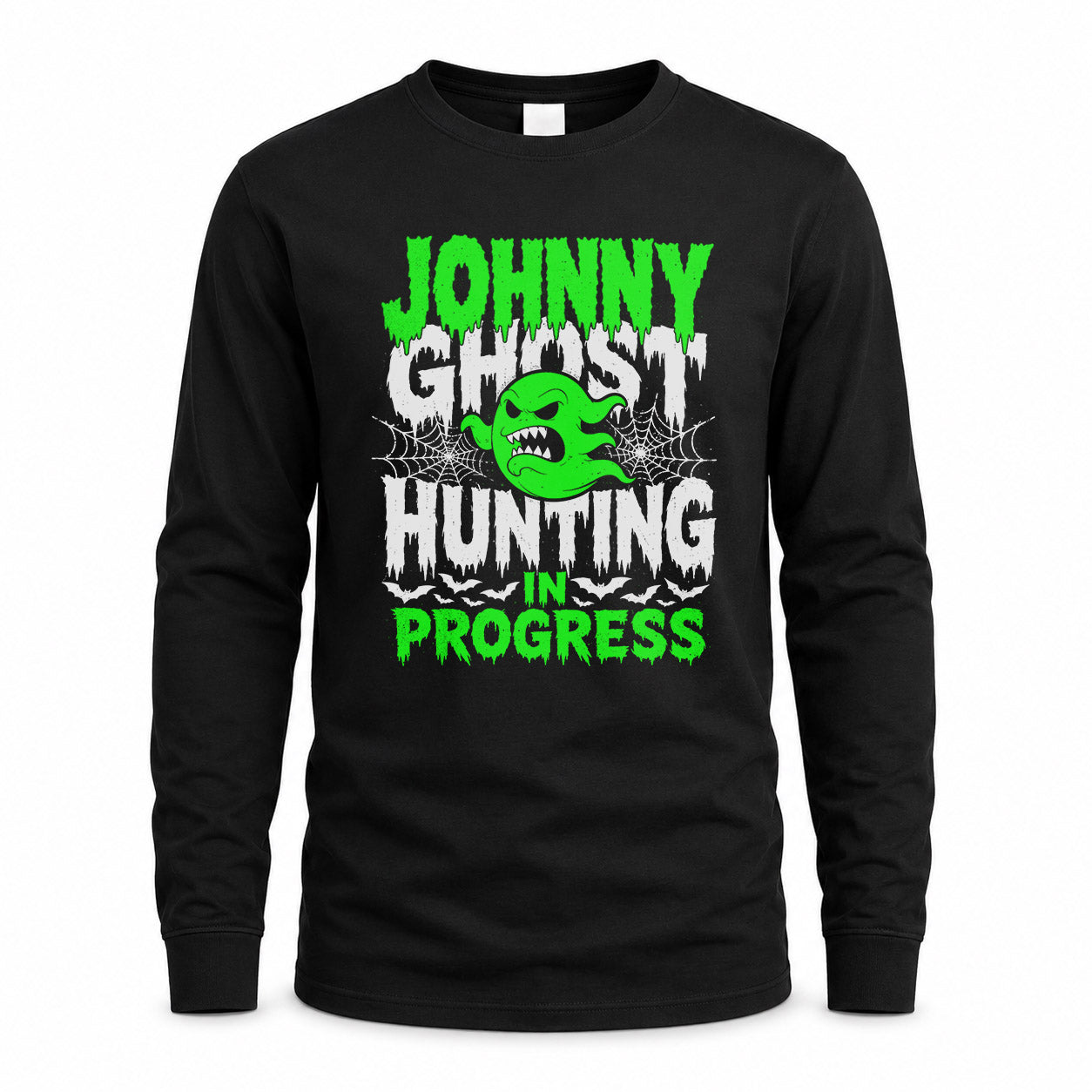 JOHNNY HW22-K06-109 - NAME Ghost Hunting In Progress Personalized Halloween Shirt