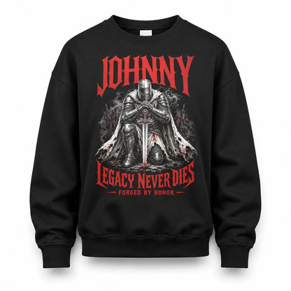 JOHNNY HS90-K04-109 - NAME Legacy Never Dies Forged By Honor Personalized Knight