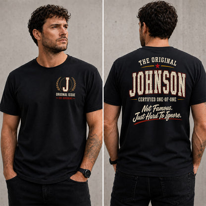 JOHNSON W68-F2-168 – Personalized Original Issue Apparel “The Original NAME Certified One-of-One"