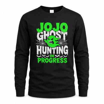 JOJO HW22-K06-109 - NAME Ghost Hunting In Progress Personalized Halloween Shirt