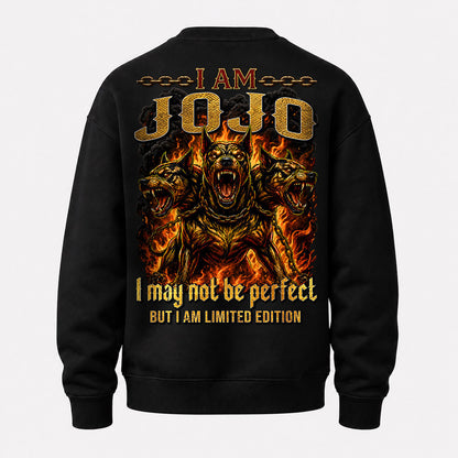JOJO MP88-F2-168–Personalized Bold Quote Apparel “I Am NAME I May Not Be Perfect But I Am Limited Edition