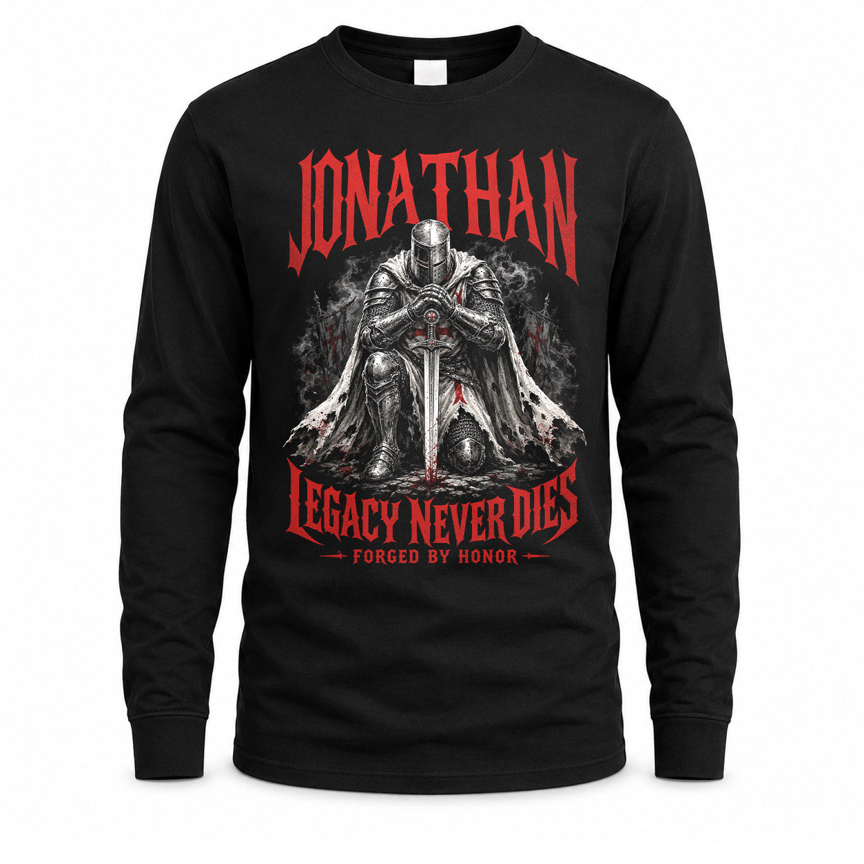 JONATHAN HS90-K04-109 - NAME Legacy Never Dies Forged By Honor Personalized Knight