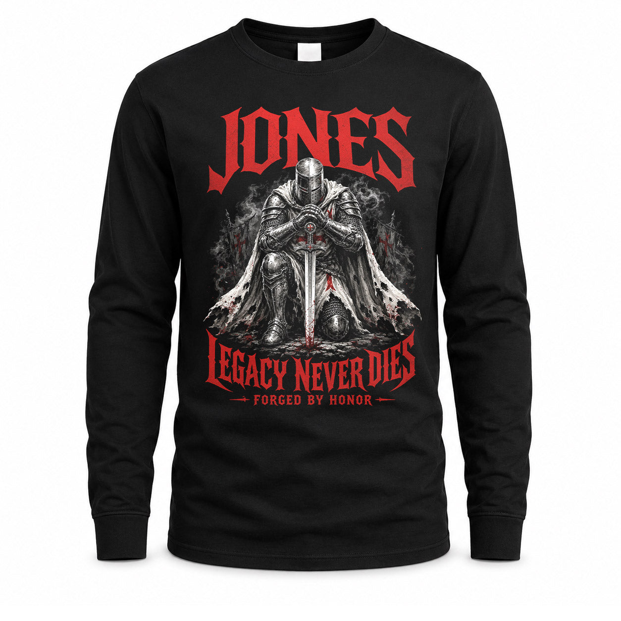 JONES HS90-K04-109 - NAME Legacy Never Dies Forged By Honor Personalized Knight
