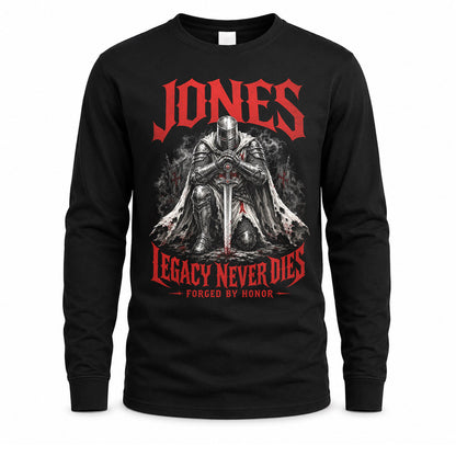 JONES HS90-K04-109 - NAME Legacy Never Dies Forged By Honor Personalized Knight