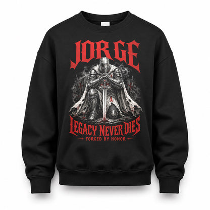 JORGE HS90-K04-109 - NAME Legacy Never Dies Forged By Honor Personalized Knight