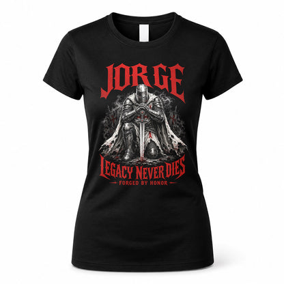 JORGE HS90-K04-109 - NAME Legacy Never Dies Forged By Honor Personalized Knight
