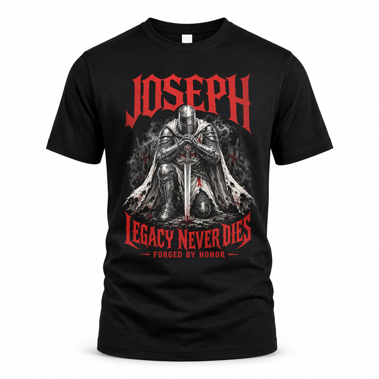 JOSEPH HS90-K04-109 - NAME Legacy Never Dies Forged By Honor Personalized Knight