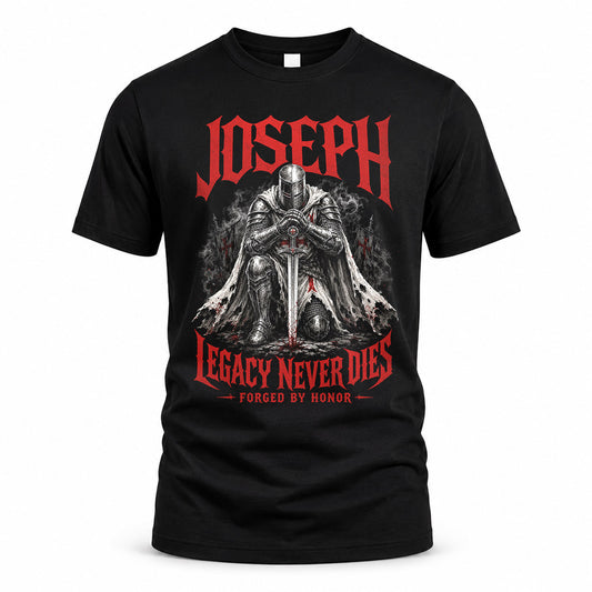 JOSEPH HS90-K04-109 - NAME Legacy Never Dies Forged By Honor Personalized Knight
