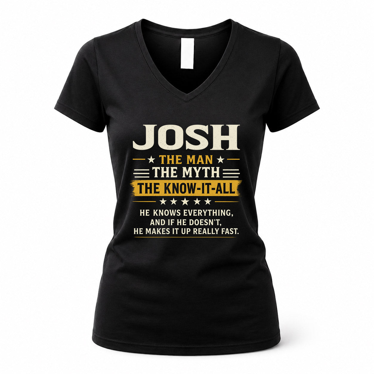 JOSH TM90-K04-125 - NAME Legendary Know-It-All Personalized Funny Shirt