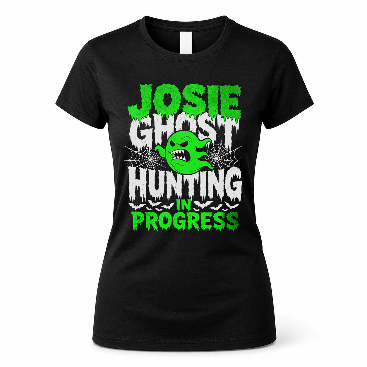 JOSIE HW22-K06-109 - NAME Ghost Hunting In Progress Personalized Halloween Shirt