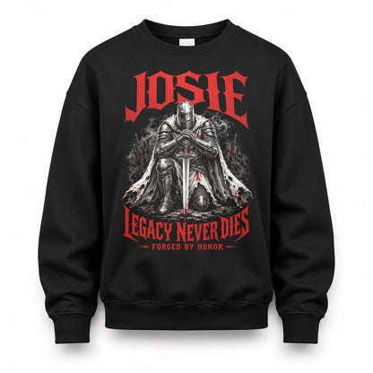 JOSIE HS90-K04-109 - NAME Legacy Never Dies Forged By Honor Personalized Knight