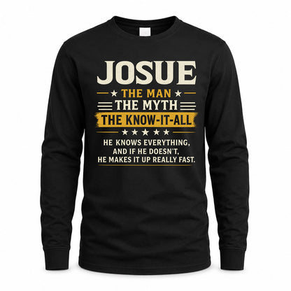 JOSUE TM90-K04-125 - NAME Legendary Know-It-All Personalized Funny Shirt