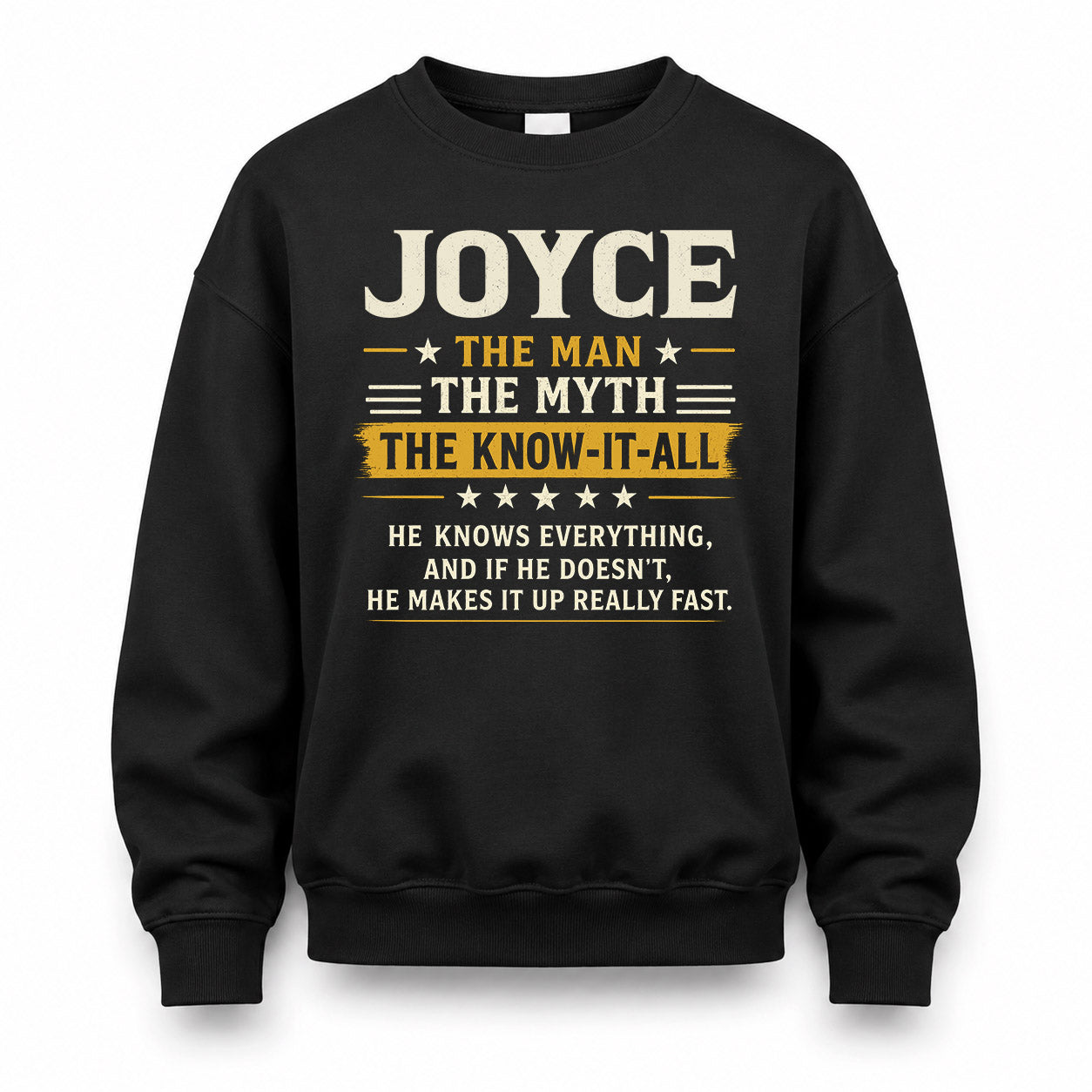 JOYCE TM90-K04-125 - NAME Legendary Know-It-All Personalized Funny Shirt
