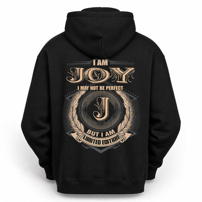 JOY PH55-T25-Personalized Name Quote Apparel “I Am NAME May Not Be Perfect But I Am Limited Edition”