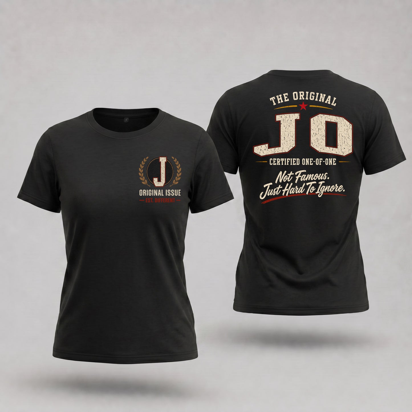JO W68-F2-168 – Personalized Original Issue Apparel “The Original NAME Certified One-of-One"