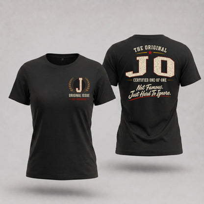 JO W68-F2-168 – Personalized Original Issue Apparel “The Original NAME Certified One-of-One"