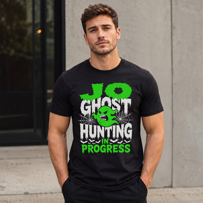 JO HW22-K06-109 - NAME Ghost Hunting In Progress Personalized Halloween Shirt