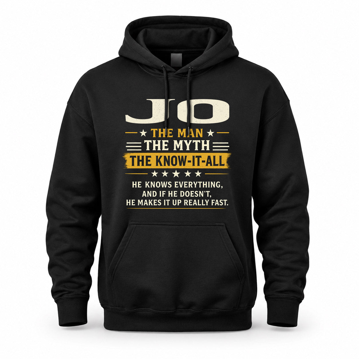 JO TM90-K04-125 - NAME Legendary Know-It-All Personalized Funny Shirt