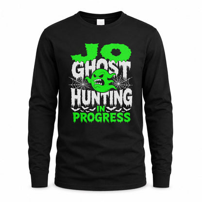 JO HW22-K06-109 - NAME Ghost Hunting In Progress Personalized Halloween Shirt