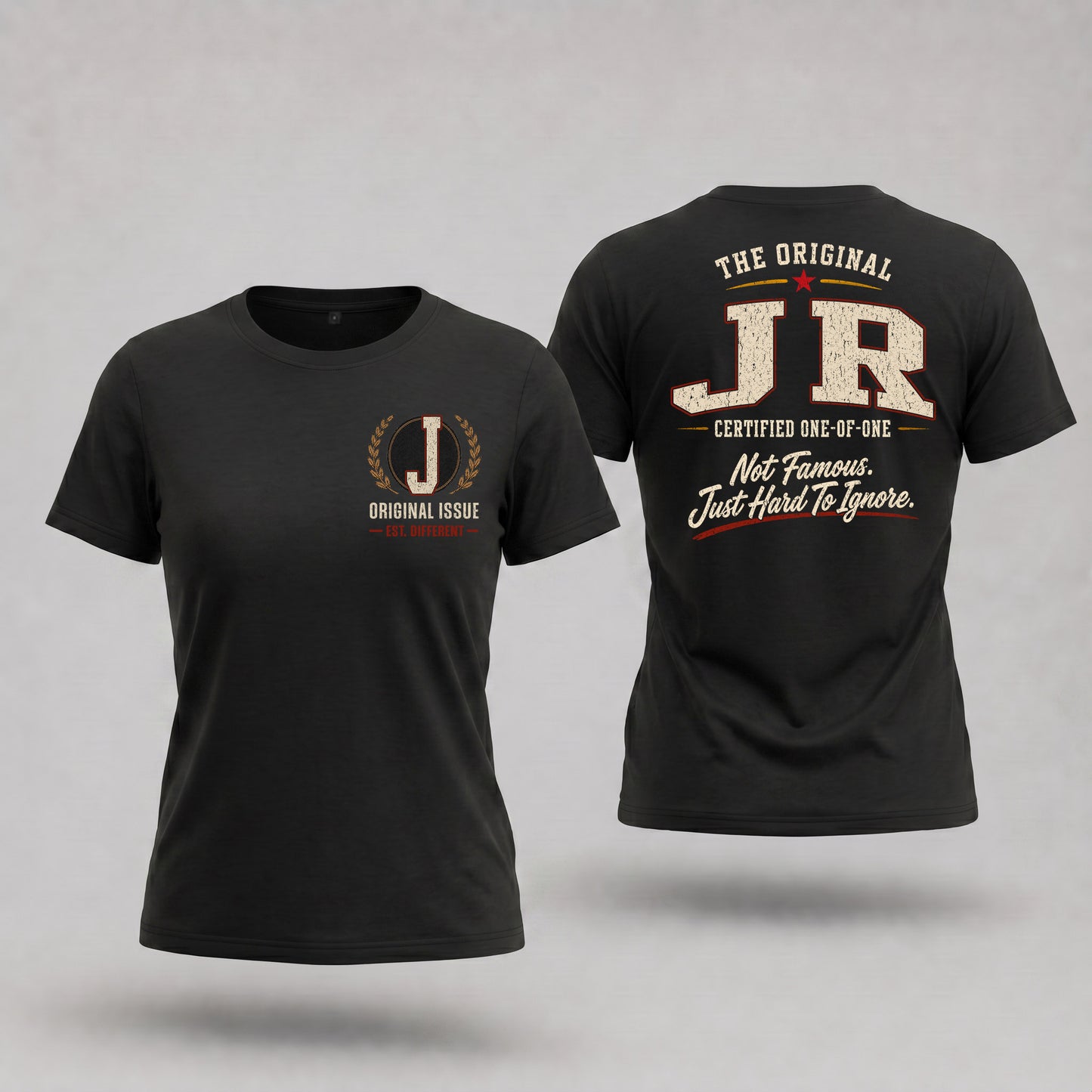JR W68-F2-168 – Personalized Original Issue Apparel “The Original NAME Certified One-of-One"