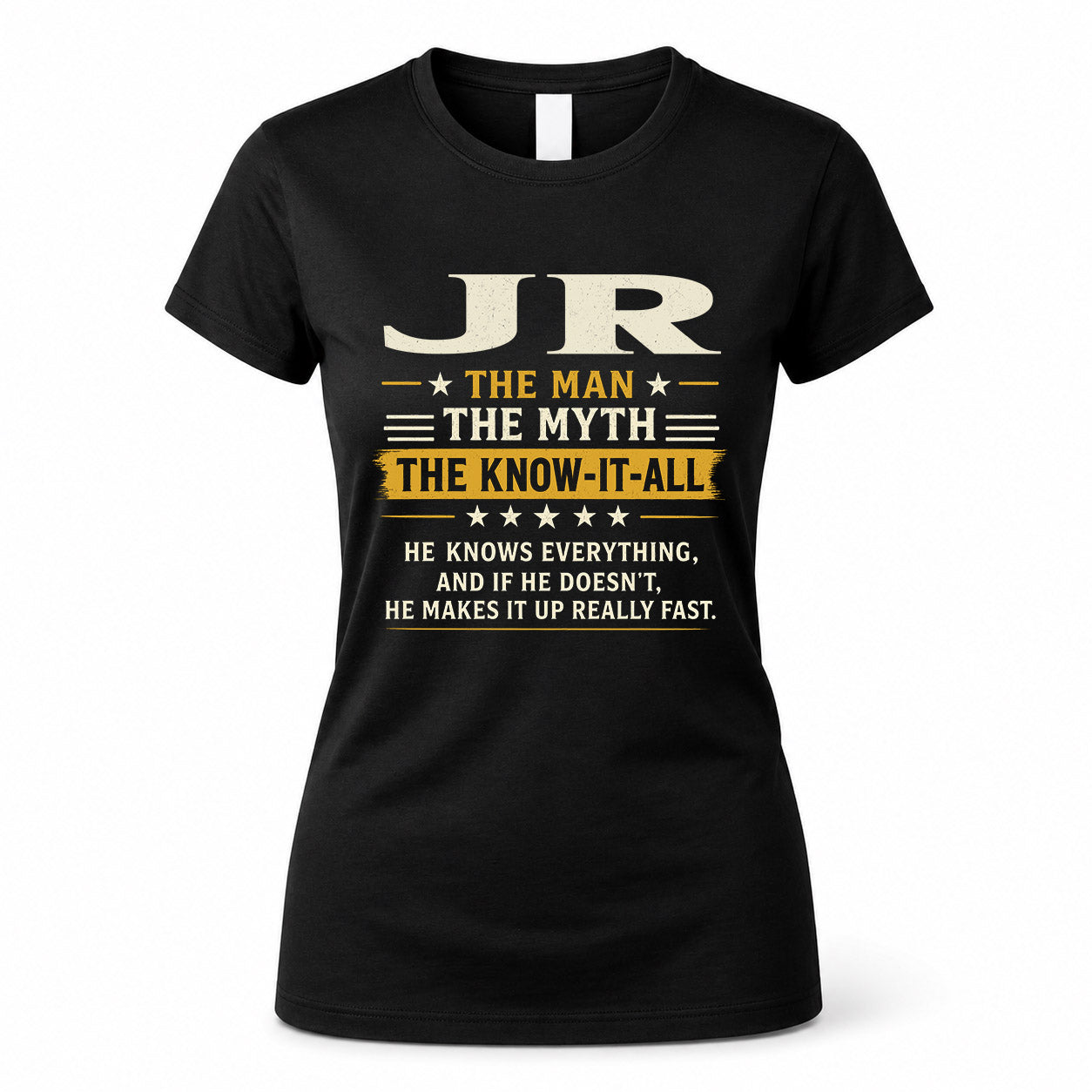 JR TM90-K04-125 - NAME Legendary Know-It-All Personalized Funny Shirt