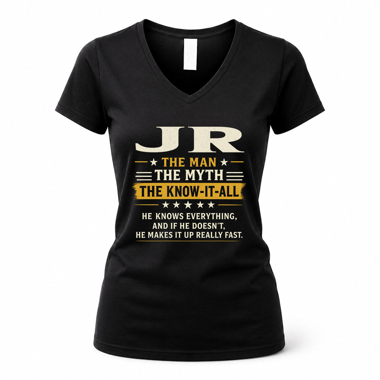 JR TM90-K04-125 - NAME Legendary Know-It-All Personalized Funny Shirt