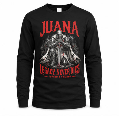 JUANA HS90-K04-109 - NAME Legacy Never Dies Forged By Honor Personalized Knight