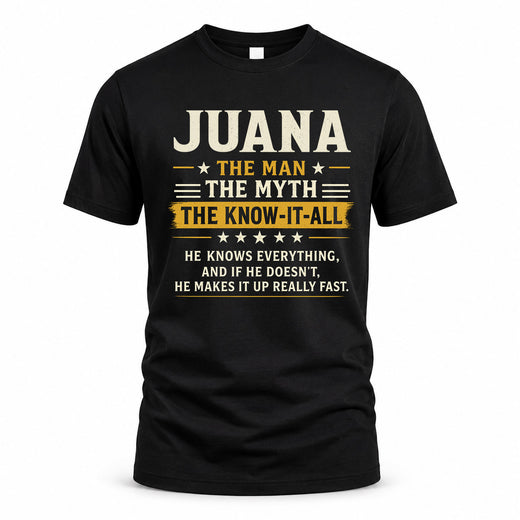JUANA TM90-K04-125 - NAME Legendary Know-It-All Personalized Funny Shirt