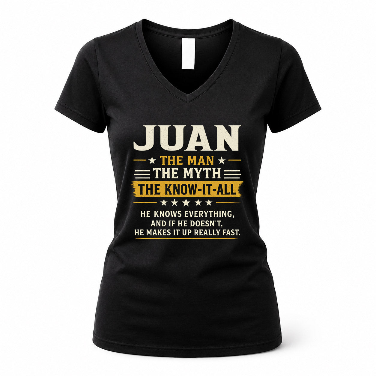 JUAN TM90-K04-125 - NAME Legendary Know-It-All Personalized Funny Shirt