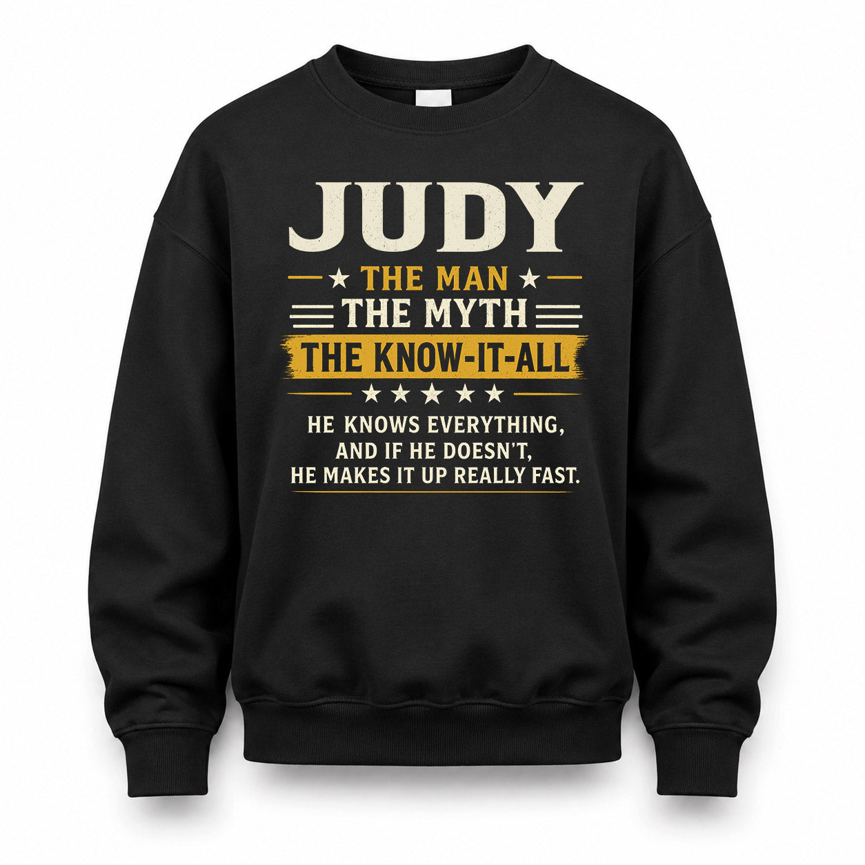 JUDY TM90-K04-125 - NAME Legendary Know-It-All Personalized Funny Shirt