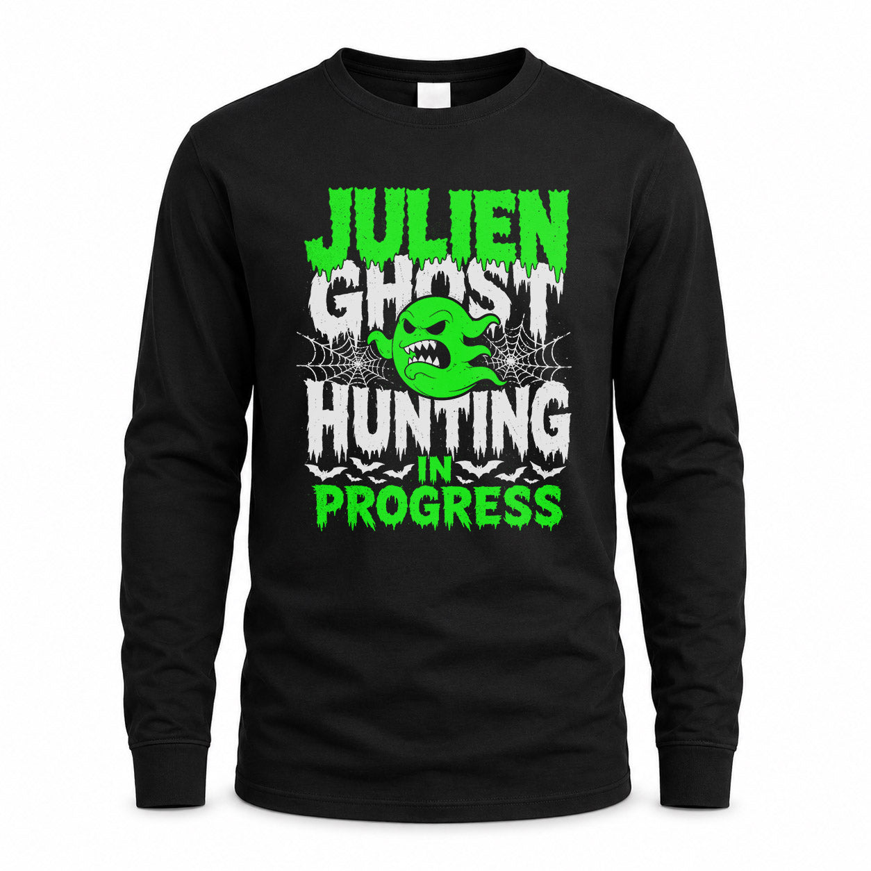 JULIEN HW22-K06-109 - NAME Ghost Hunting In Progress Personalized Halloween Shirt