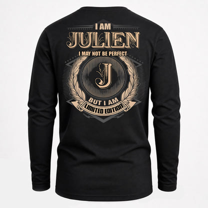 JULIEN PH55-T25-Personalized Name Quote Apparel “I Am NAME May Not Be Perfect But I Am Limited Edition”